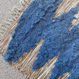 Detailed close up cotton woven rug 