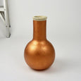 Marble and copper cylinder vase 