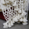 Close up of ivory wool blanket