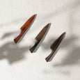Three wooden kitchen knives 