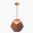 Copper geometric pendant light